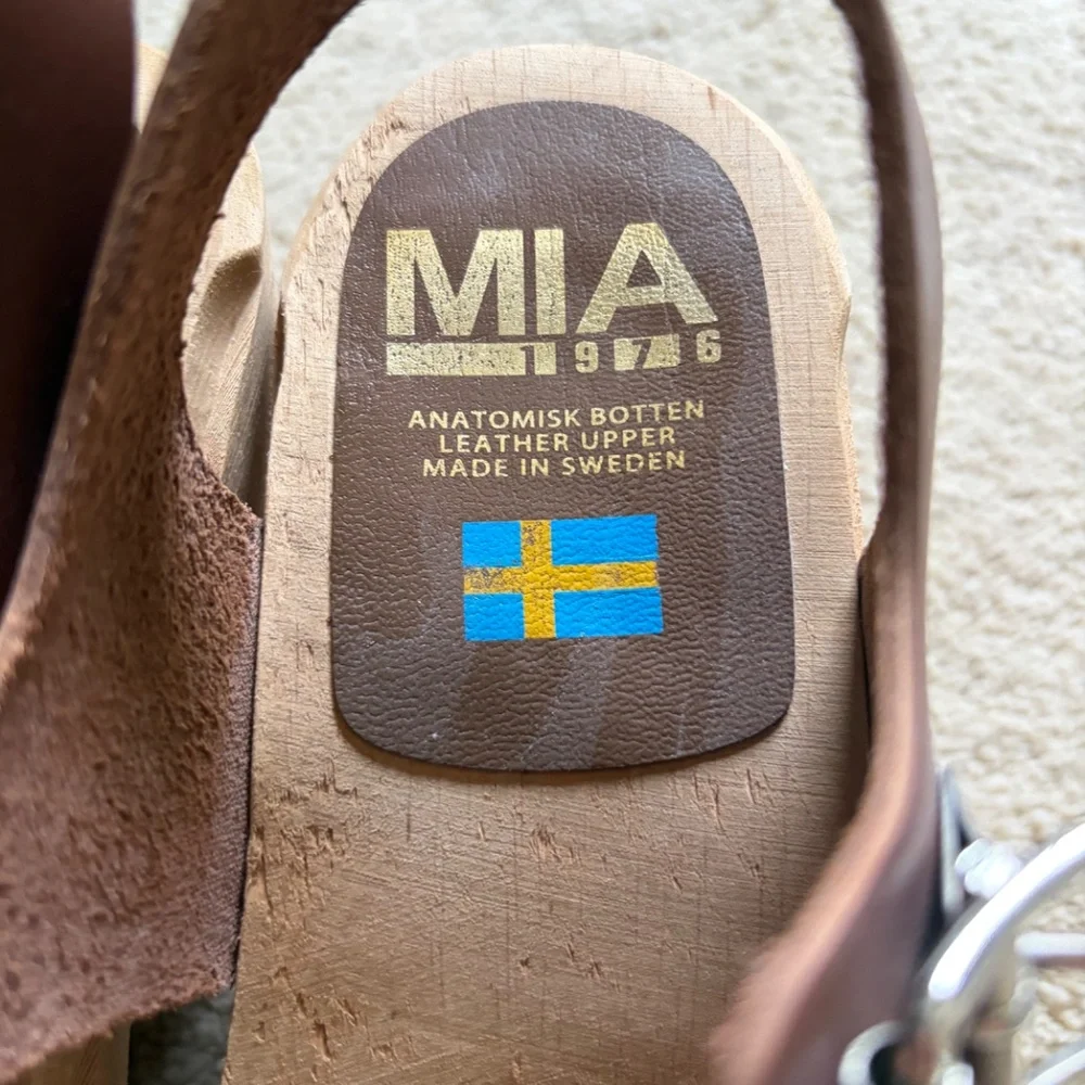 MIA Greta swedish clogs, brown leather, size 40EURO - Picture 4 of 7